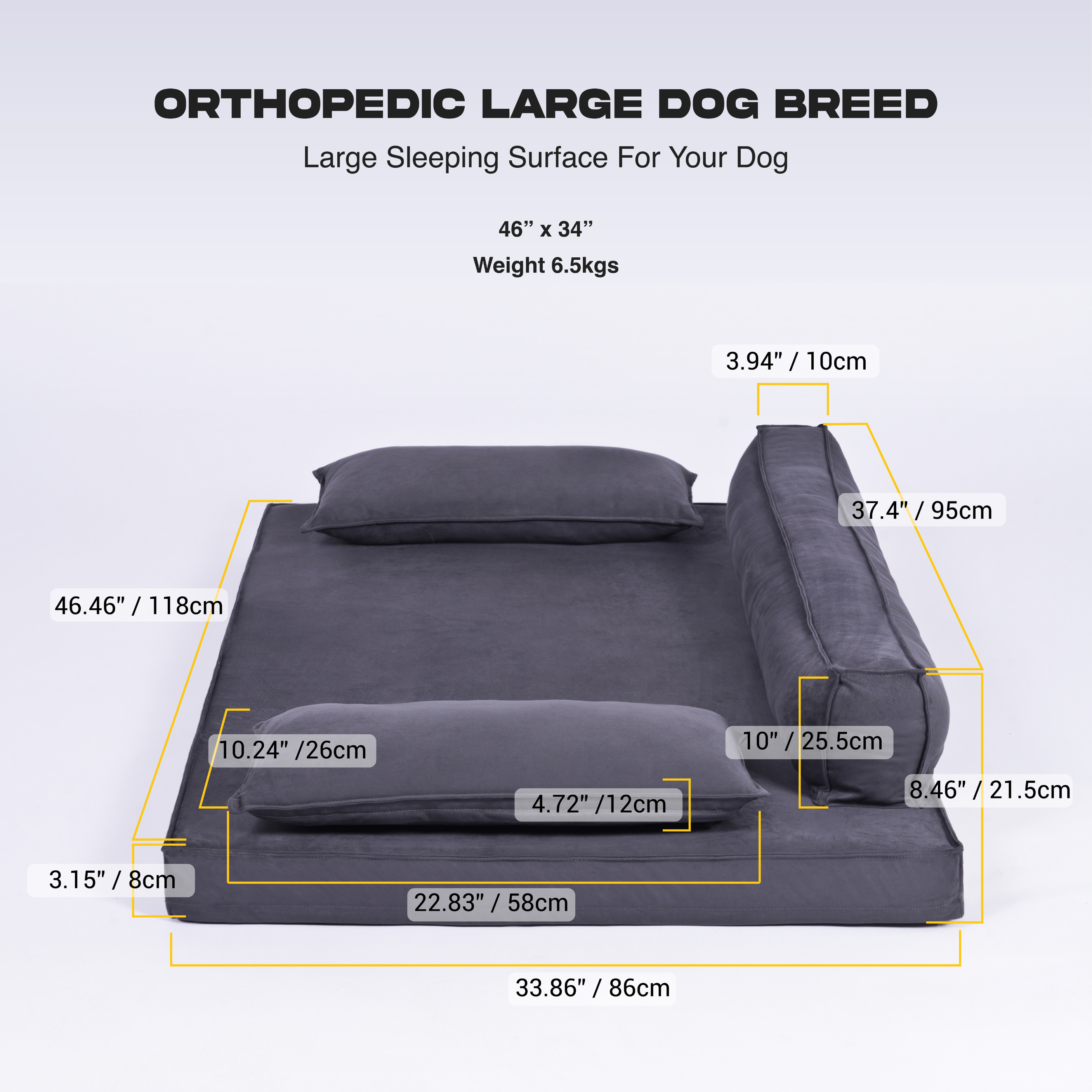 ORTHOPEDIC MEMORY FOAM DOG BED