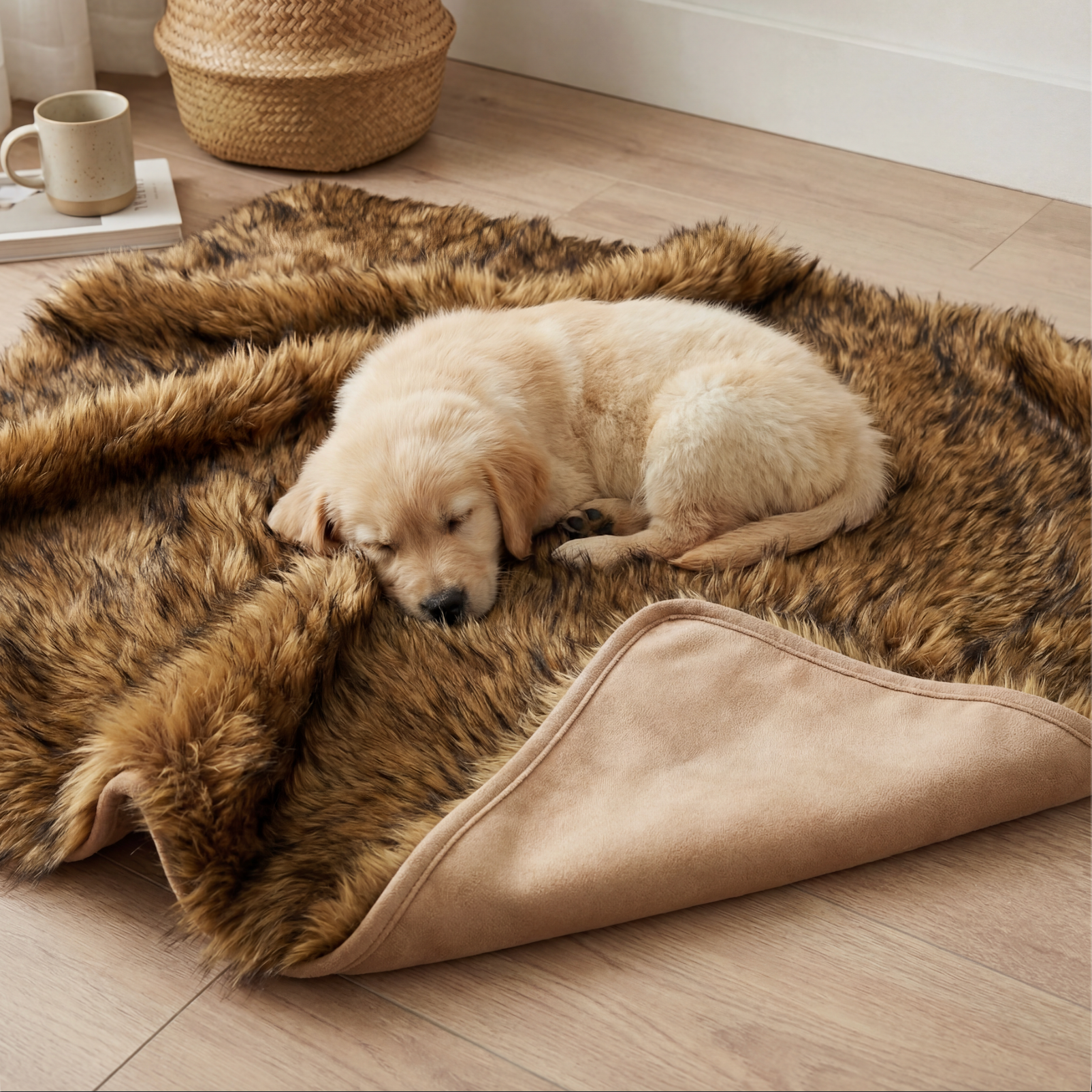 Faux Fur Throw Blanket