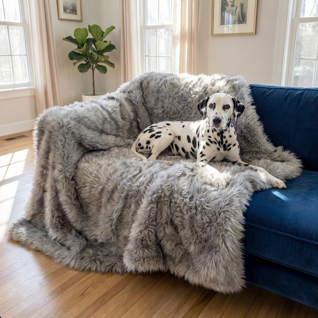 Faux Fur Throw Blanket