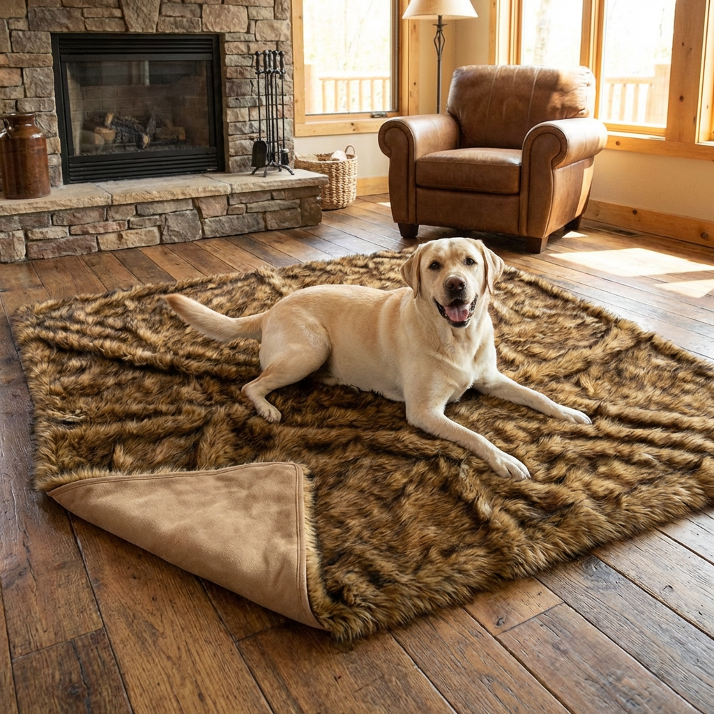 Faux Fur Throw Blanket