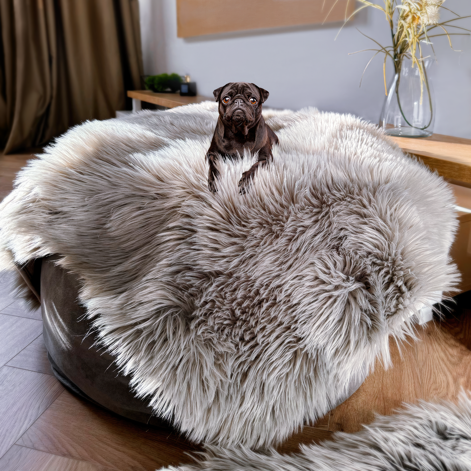 Faux fur dog cushion hotsell