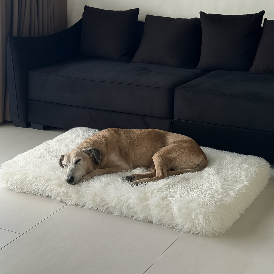 LUXURY FAUX FUR DOG BED