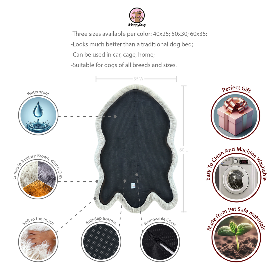 LUXURY FAUX FUR DOG BED