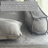 Orthopedic Memory Foam Dog Bed for Medium, Large & XL Dogs, Washable Pet Bed for Crate, Cooling Dog Beds Ideal for Arthritic Dogs, Durable Pillow Mat, Non-Slip Bottom, Grey 46" x 34"
