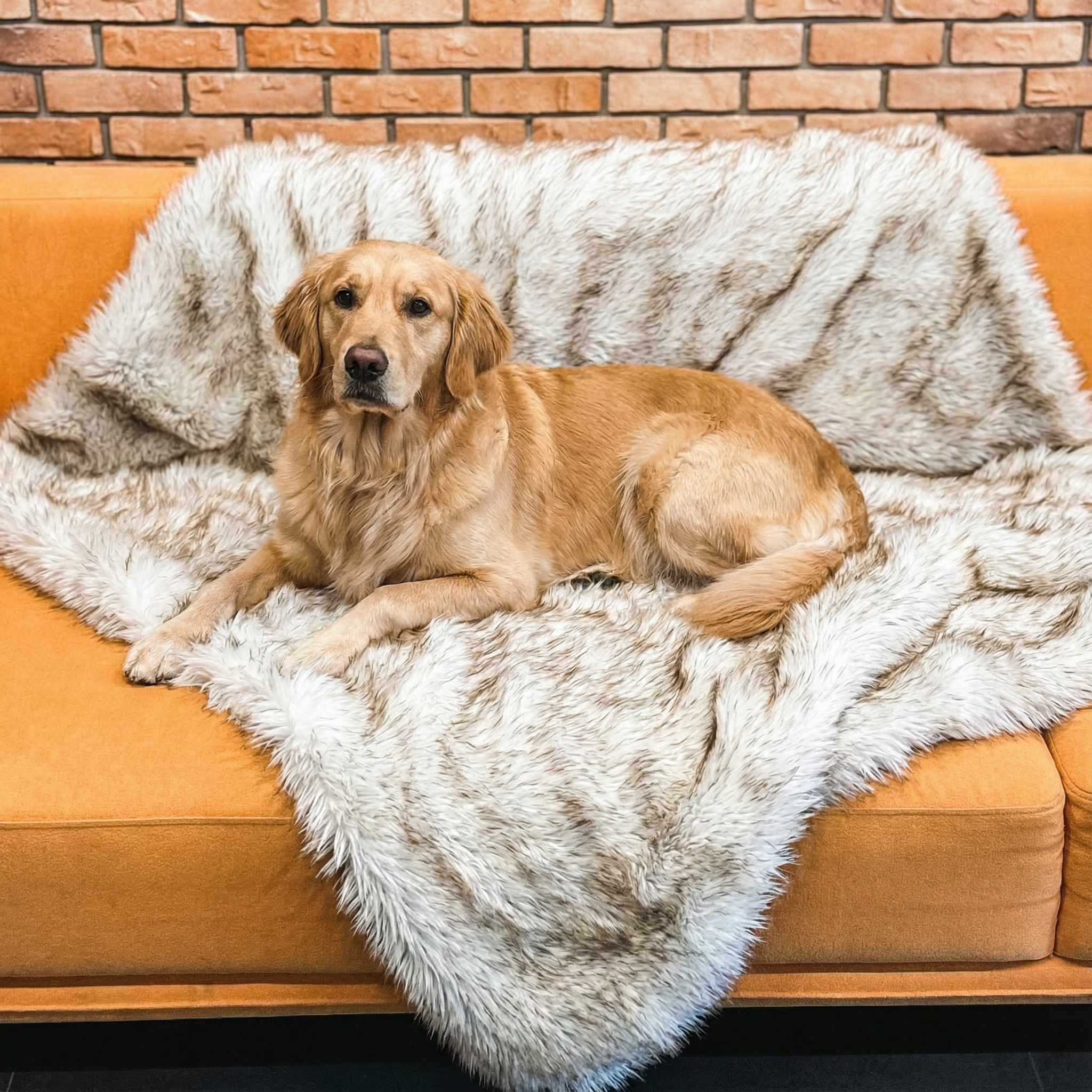 Luxury waterproof faux fur throw