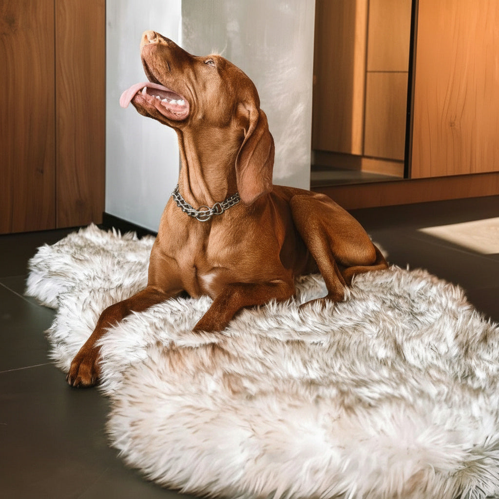 LUXURY FAUX FUR DOG BED