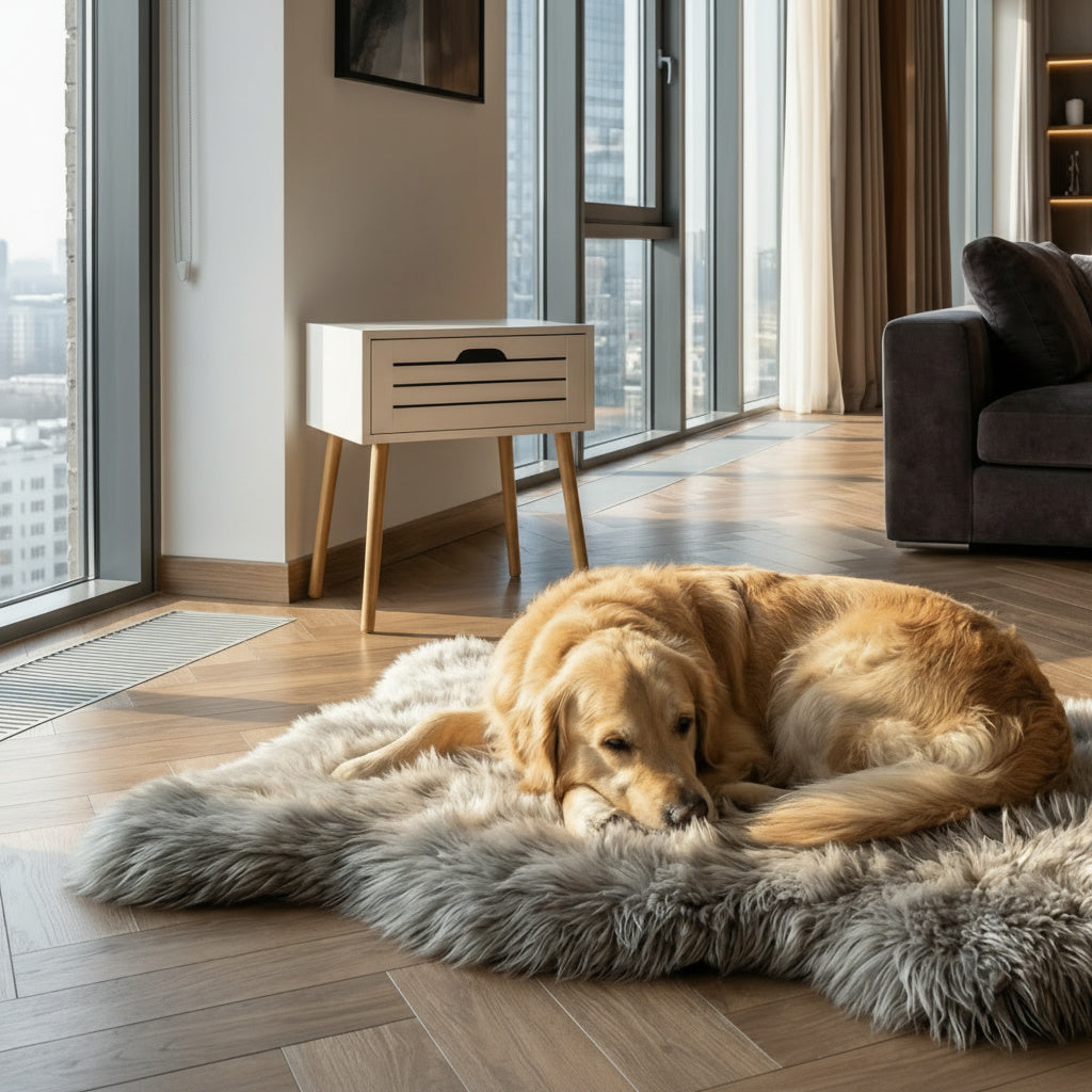 LUXURY FAUX FUR DOG BED