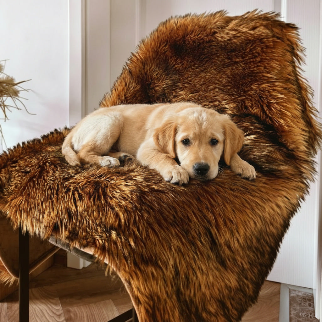 Luxury waterproof faux fur throw