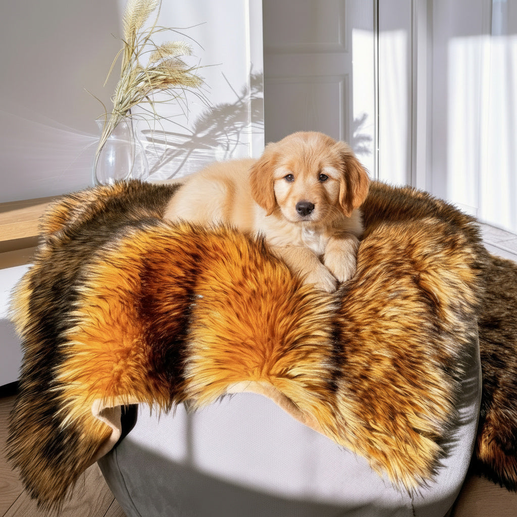Luxury waterproof faux fur throw
