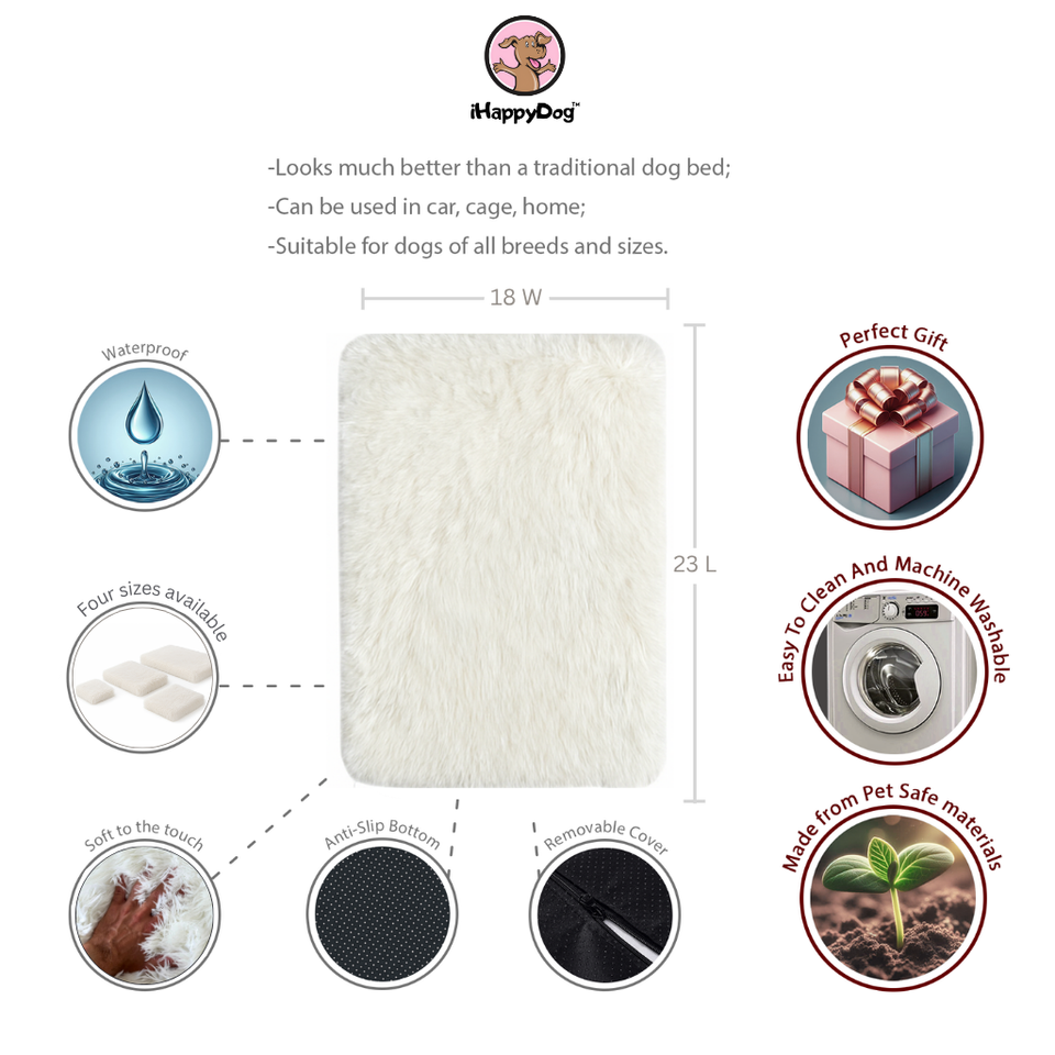 LUXURY FAUX FUR DOG BED